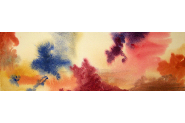 Voyage 4, gouache on Fabriano Artistico, 22x7 in.